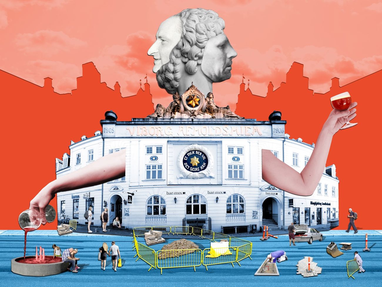 Collage lavet af de to tidligere residenter Anne Fehres og Luke Conroy