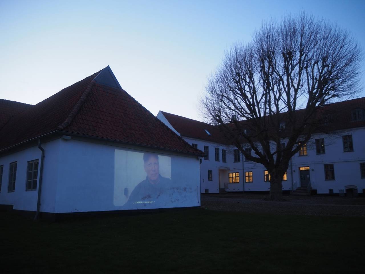 Udendørs videoudstillng: 'Miraculous Noise' på Viborg Kunsthal, 2021.