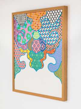 Installationsfoto af udstillingen Enredado på Viborg Kunsthal