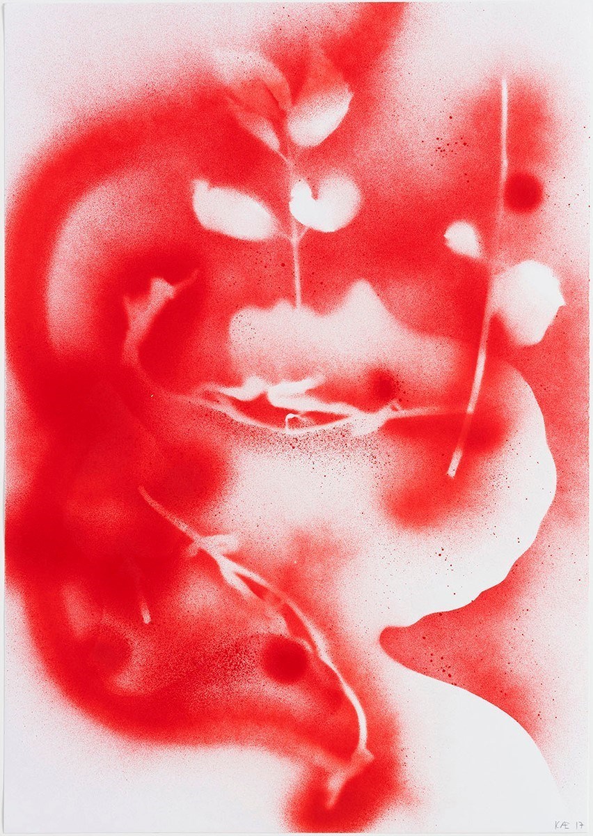 Kathrine Ærtebjerg, Fra Serien Symbolistiske Spraytegninger, A2, Spray På Papir, 2017.