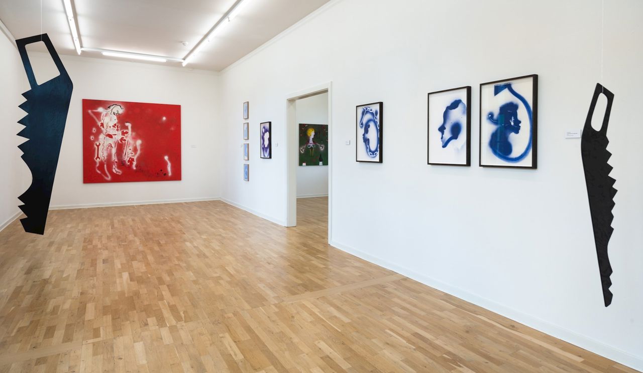 Installationsfoto, Kathrine Ærtebjerg, Viol Hvidkål Væren, 2021