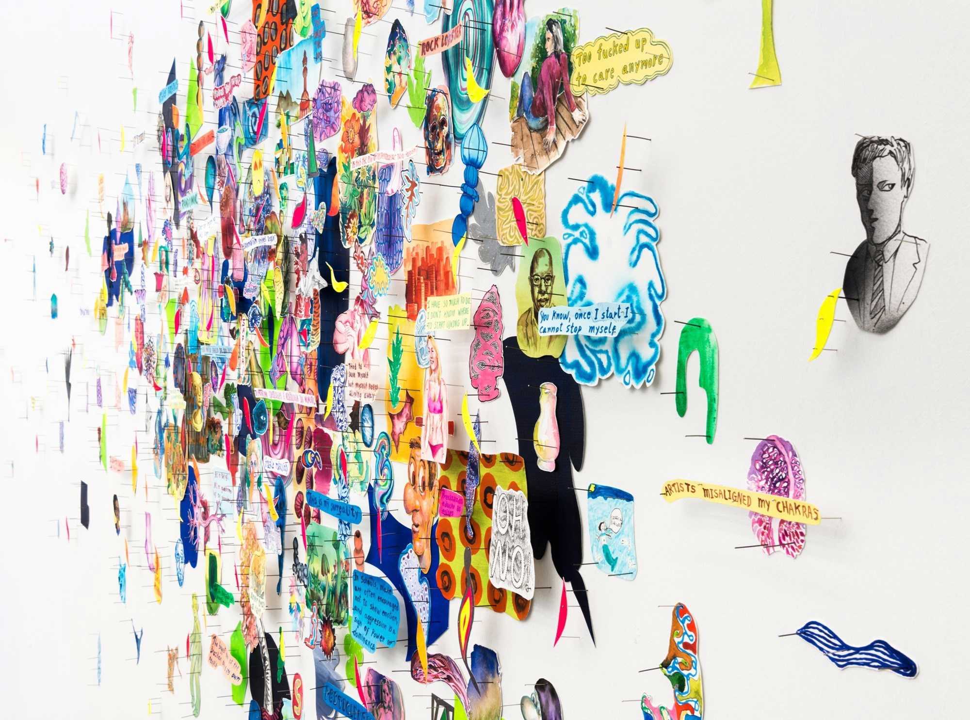 Installationsfoto af udstillingen Enredado på Viborg Kunsthal