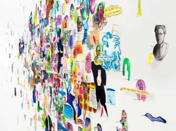 Installationsfoto af udstillingen Enredado på Viborg Kunsthal