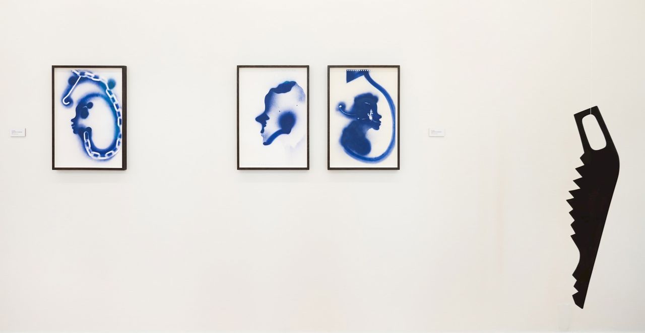 Installationsfoto, Kathrine Ærtebjerg, Viol Hvidkål Væren, 2021