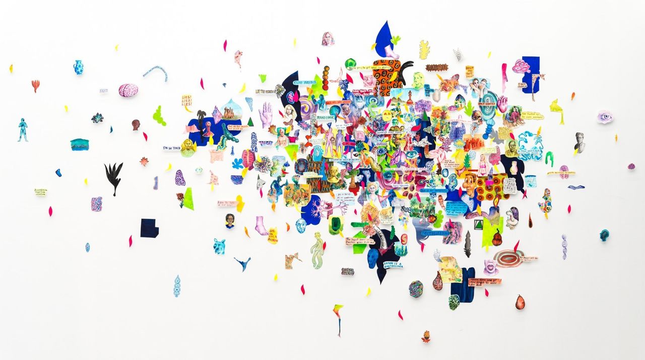 Installationsfoto af udstillingen Enredado på Viborg Kunsthal