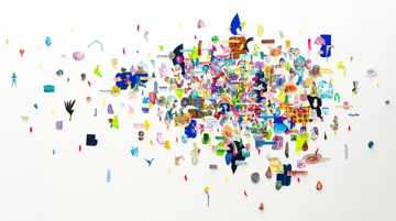 Installationsfoto af udstillingen Enredado på Viborg Kunsthal