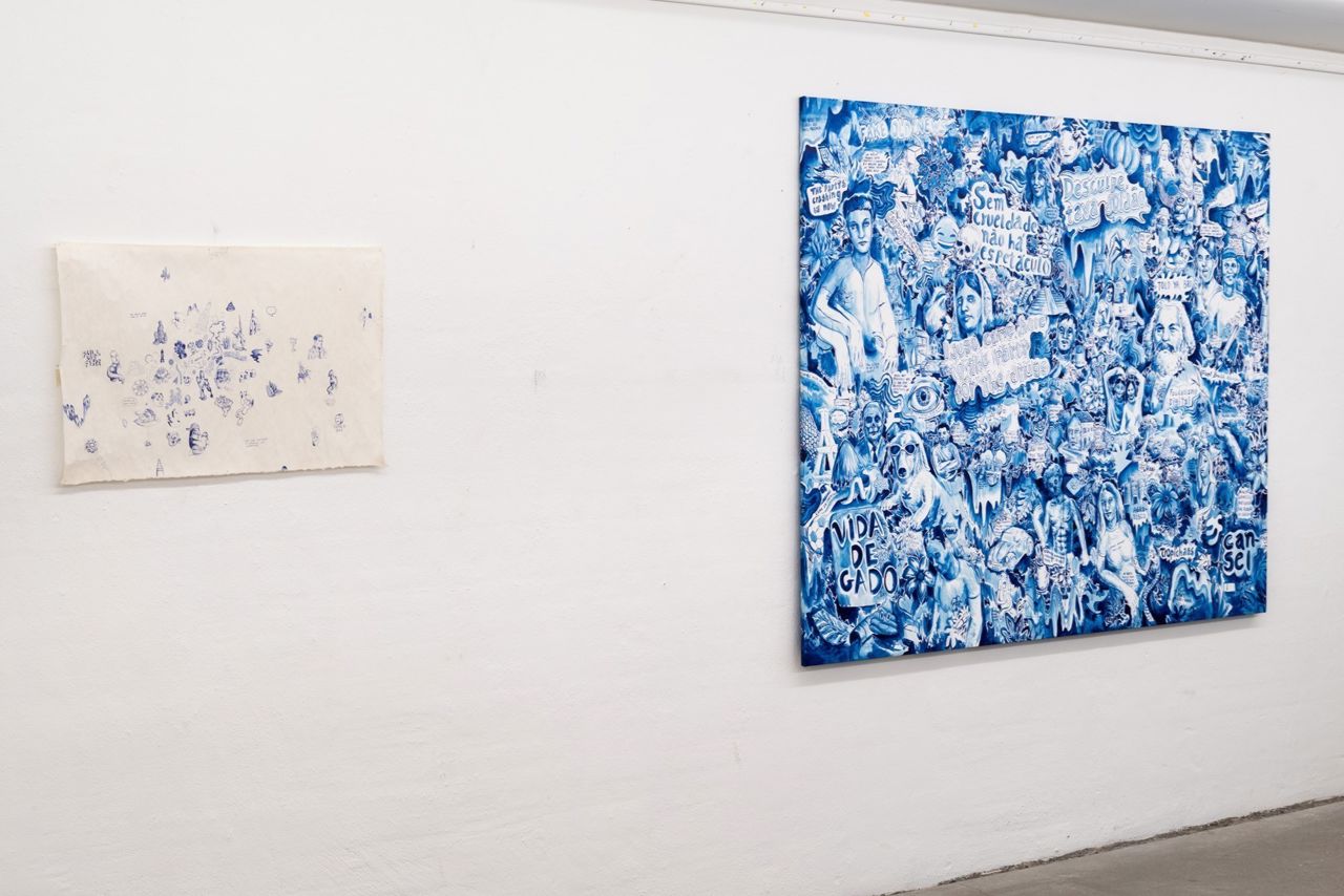 Installationsfoto af udstillingen Enredado på Viborg Kunsthal