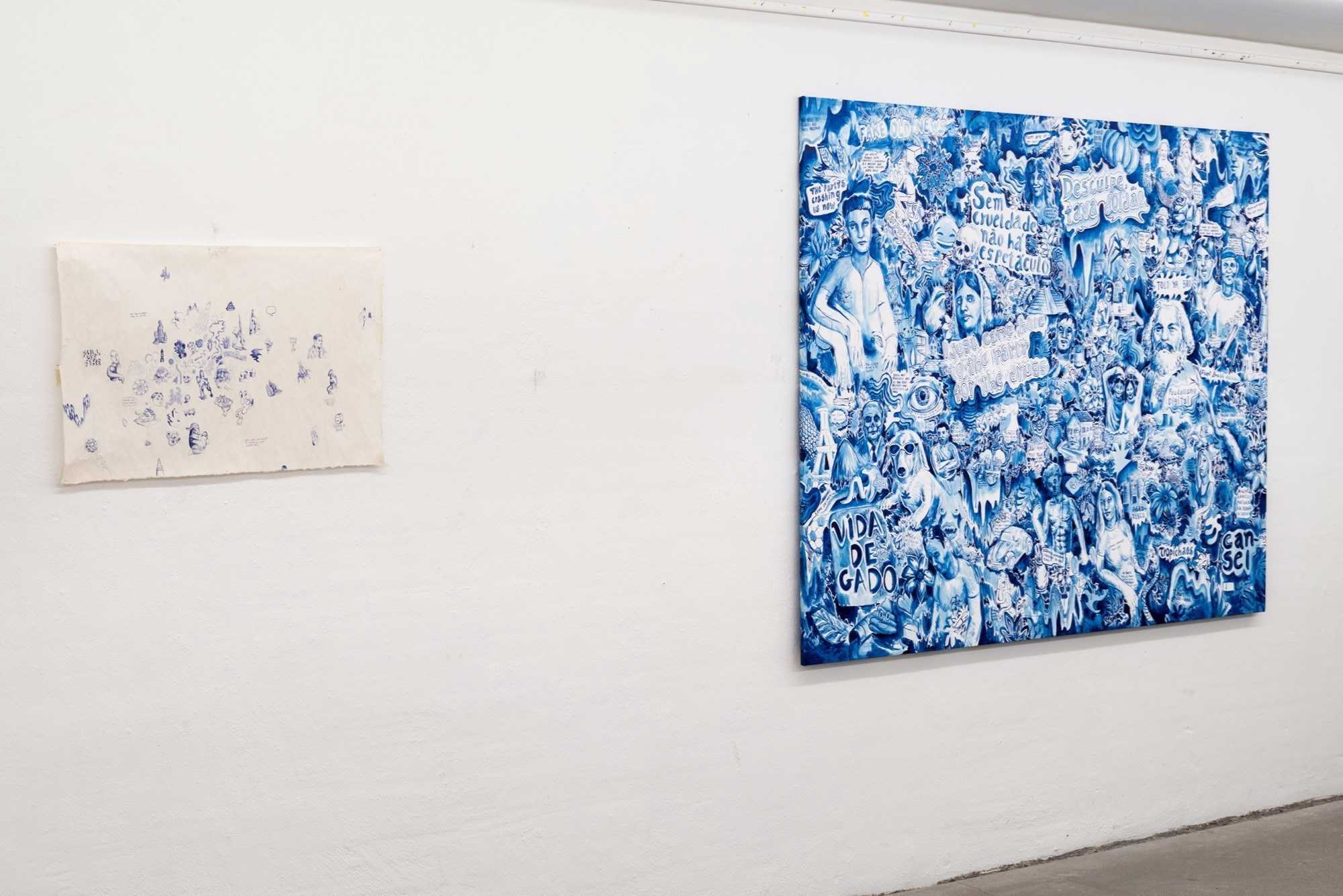 Installationsfoto af udstillingen Enredado på Viborg Kunsthal