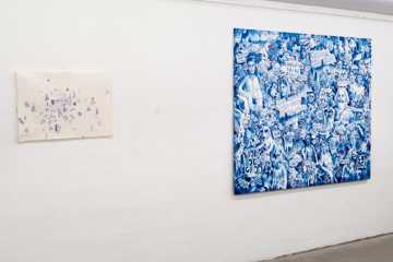 Installationsfoto af udstillingen Enredado på Viborg Kunsthal