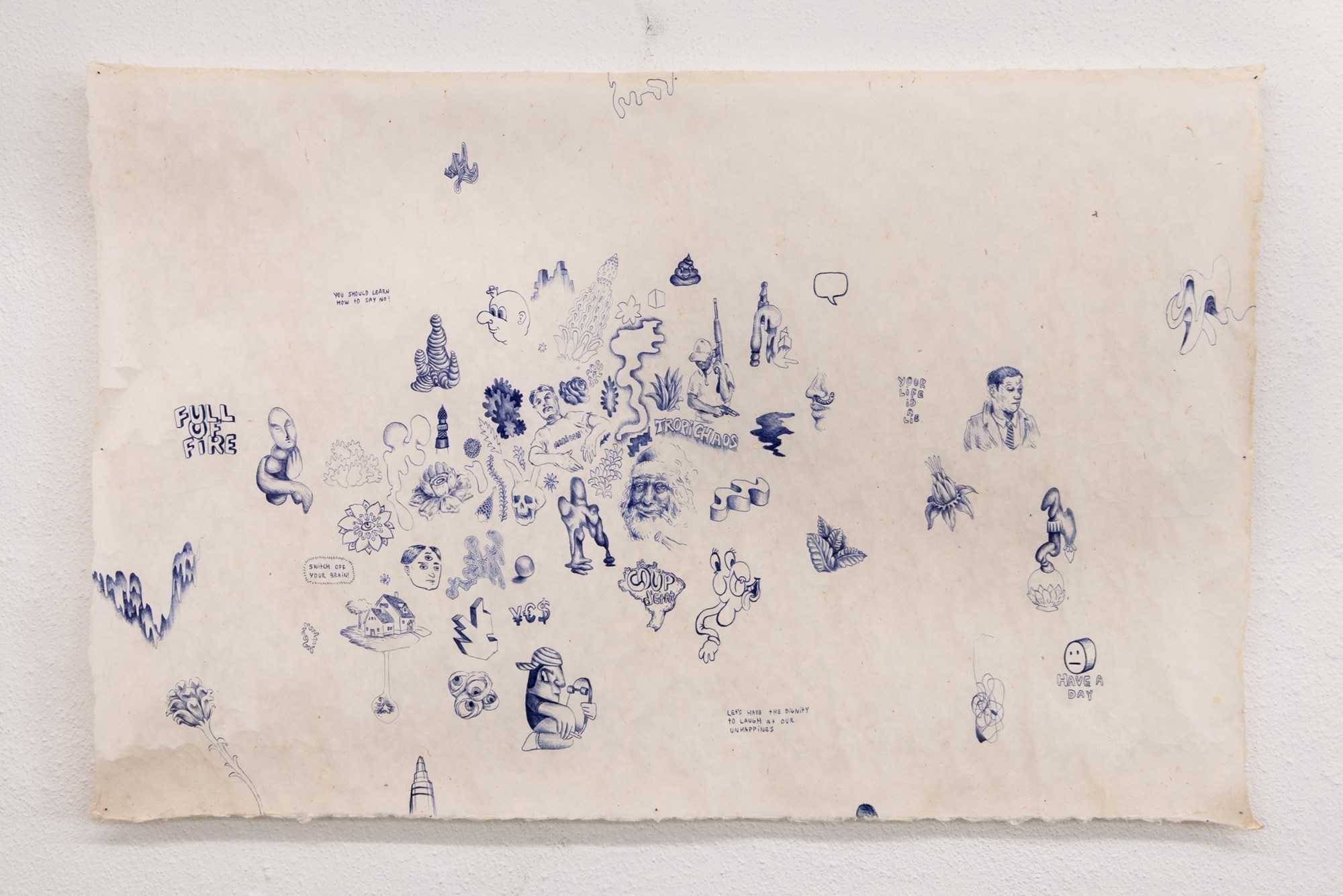 Installationsfoto af udstillingen Enredado på Viborg Kunsthal