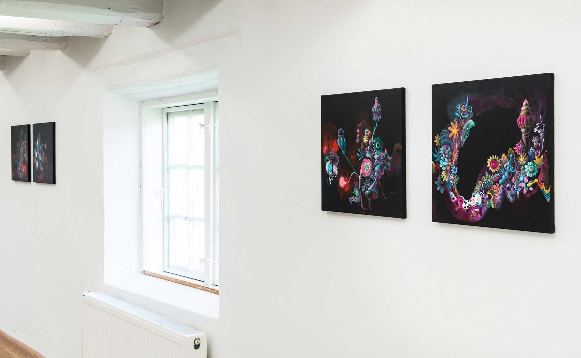 Installationsfoto af udstillingen Enredado på Viborg Kunsthal